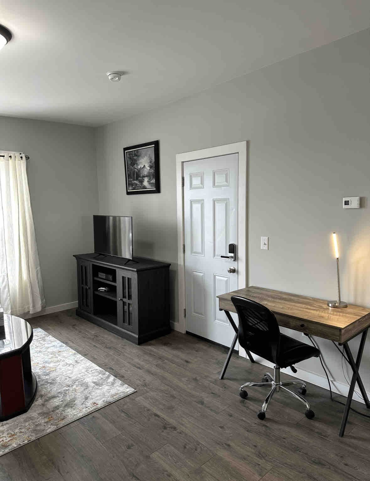Workspace and TV nook