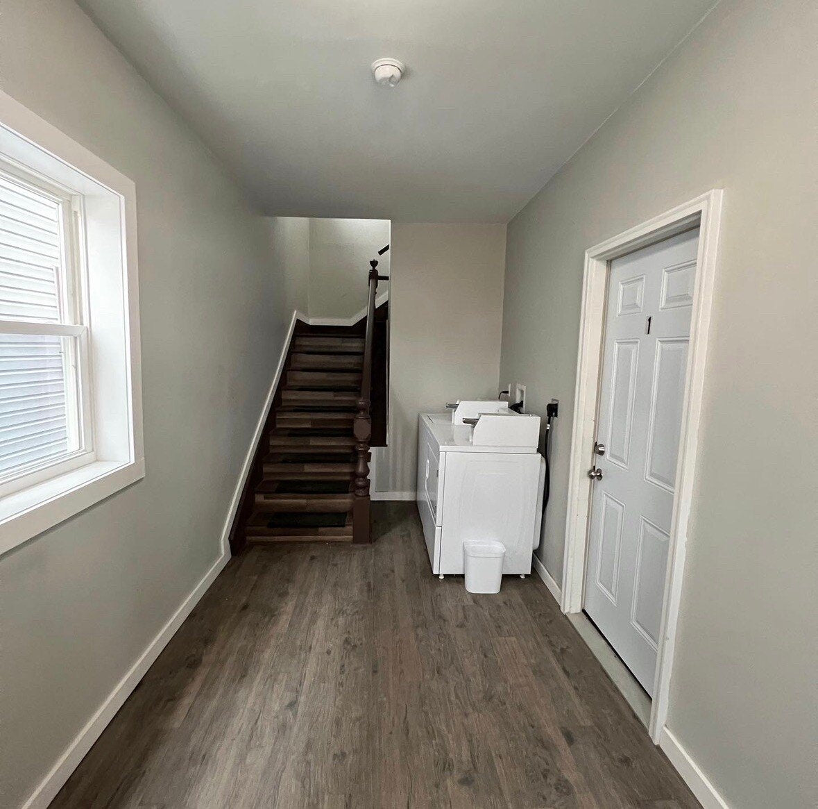 Stairwell and laundry area