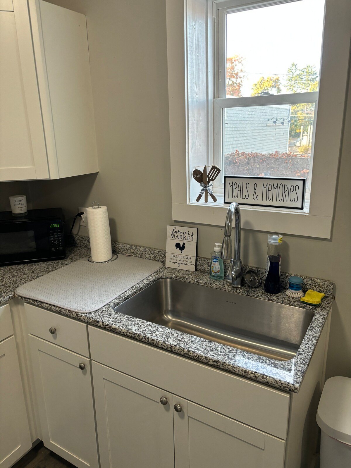 Kitchen sink and window