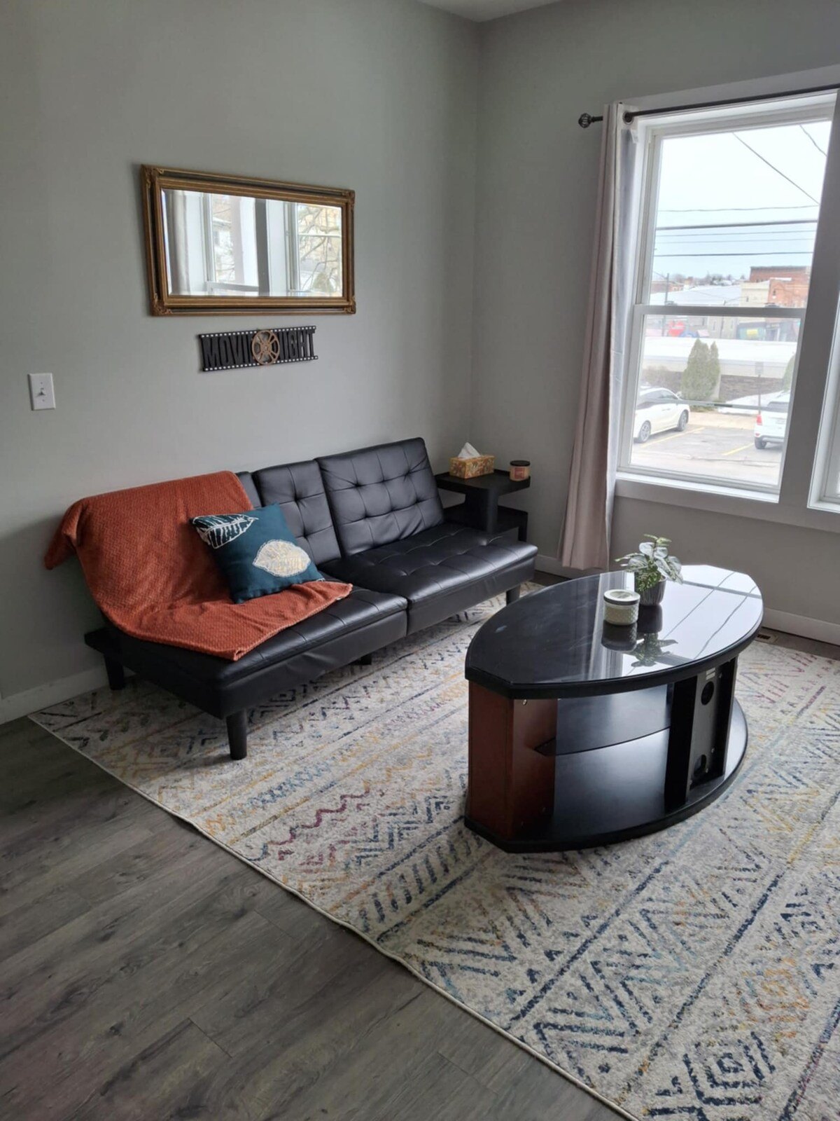 Living room, street-facing window