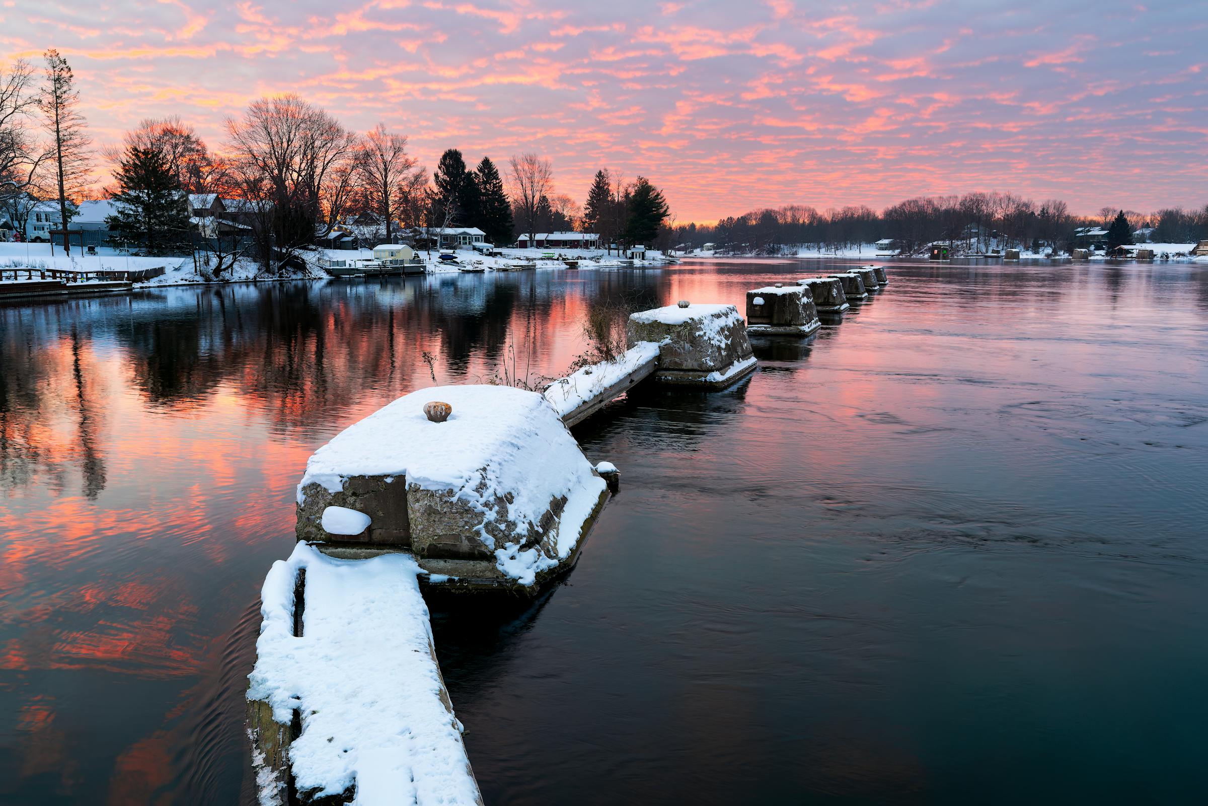 Oswego River sunrise