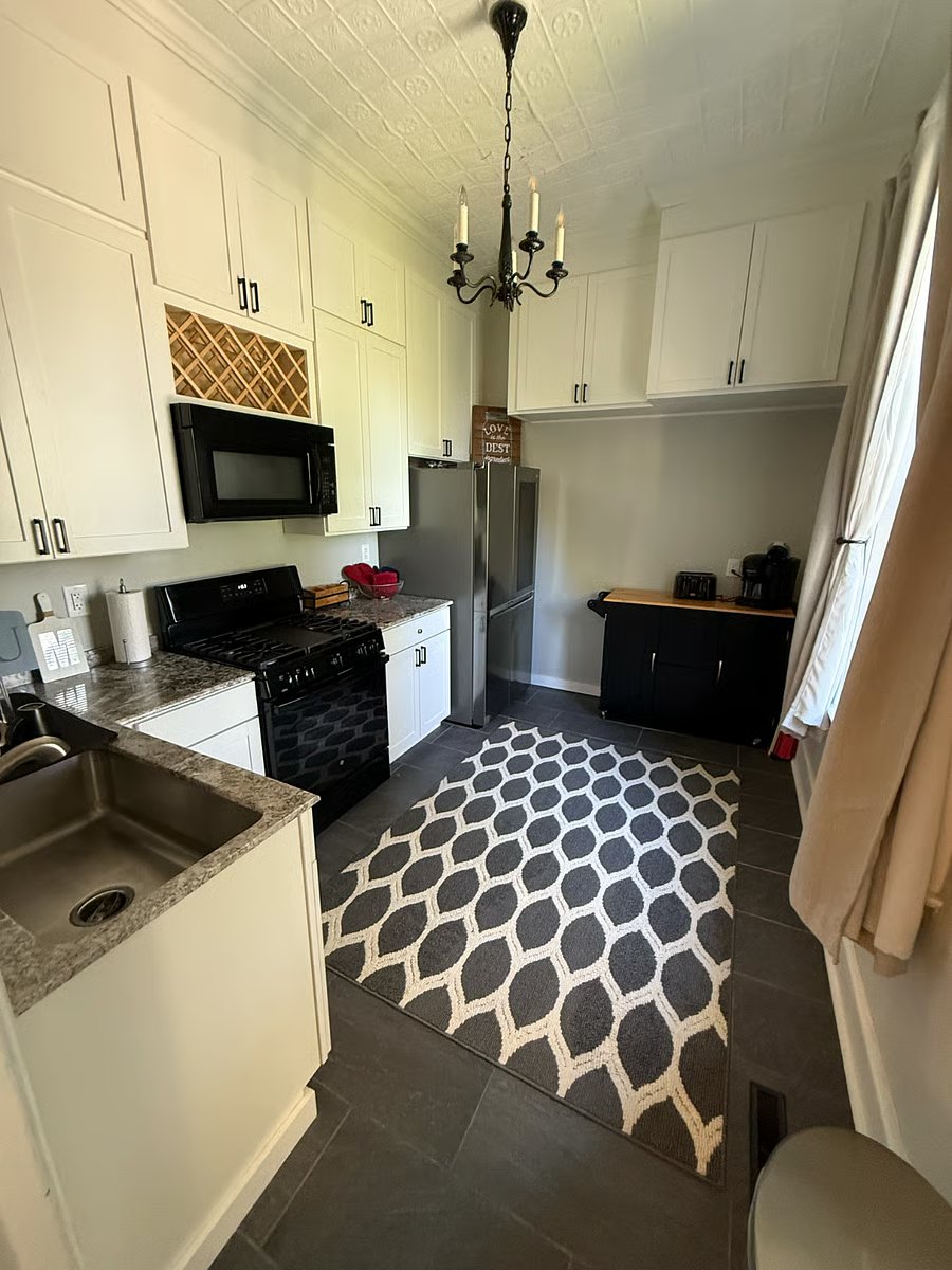 Kitchen with gas range